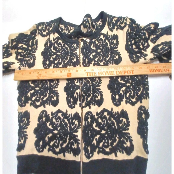 Double Zero Embroidered Knit Zip-up  Cardigan Sweater Women's Size Small - Picture 5 of 8